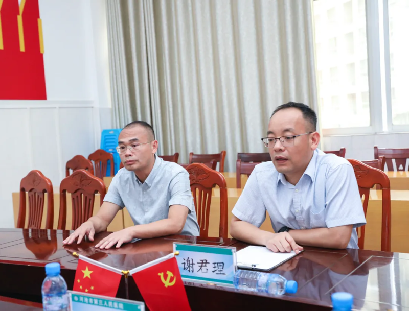 河池市卫健委党组书记、主任谢君理一行莅临我院调研紧密型县域医共体建设和“三甲”创建工作